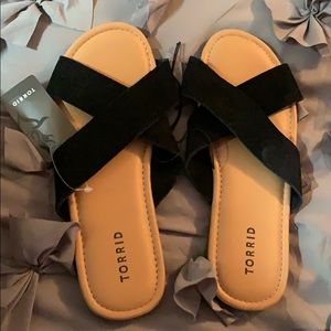 NWT Black Torrid Suede Sandals